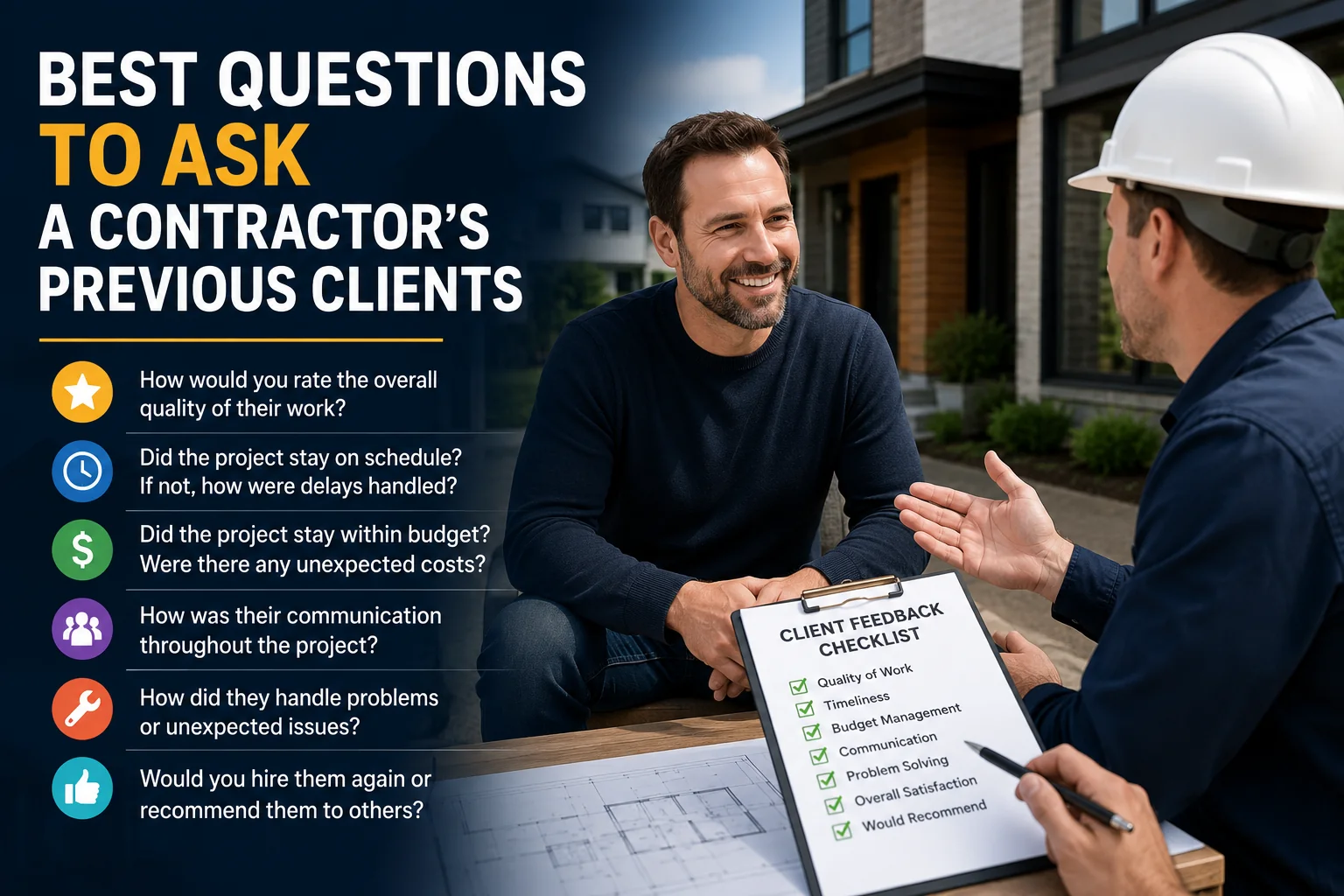 Best Questions to Ask a Contractor's Previous Clients?