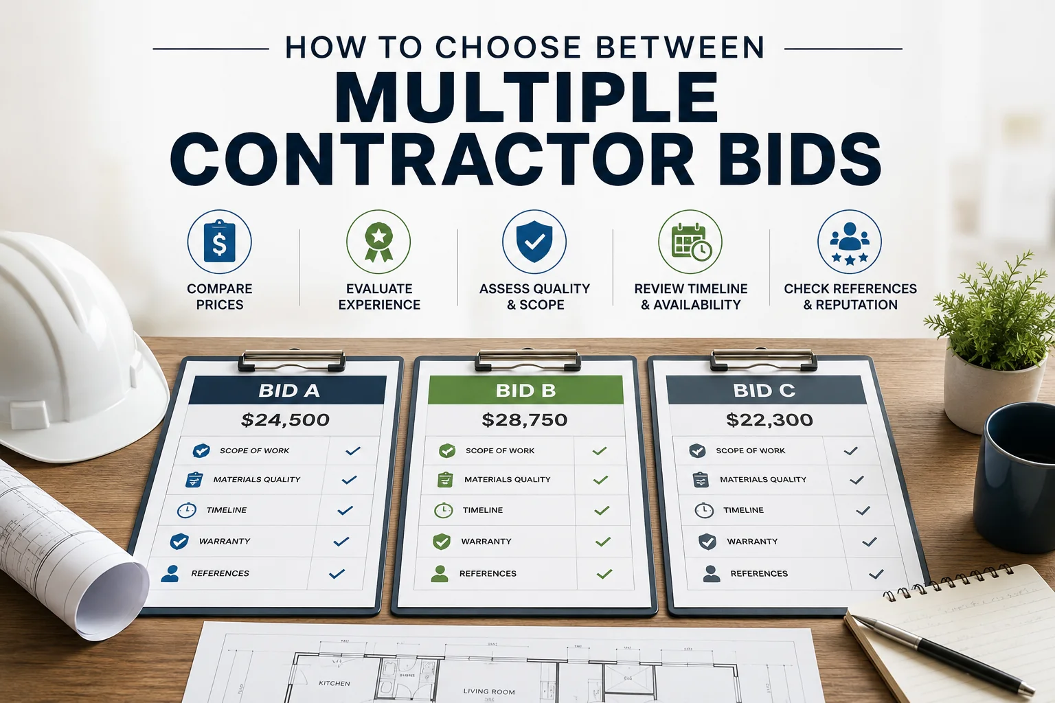 How to Choose Between Multiple Contractor Bids?