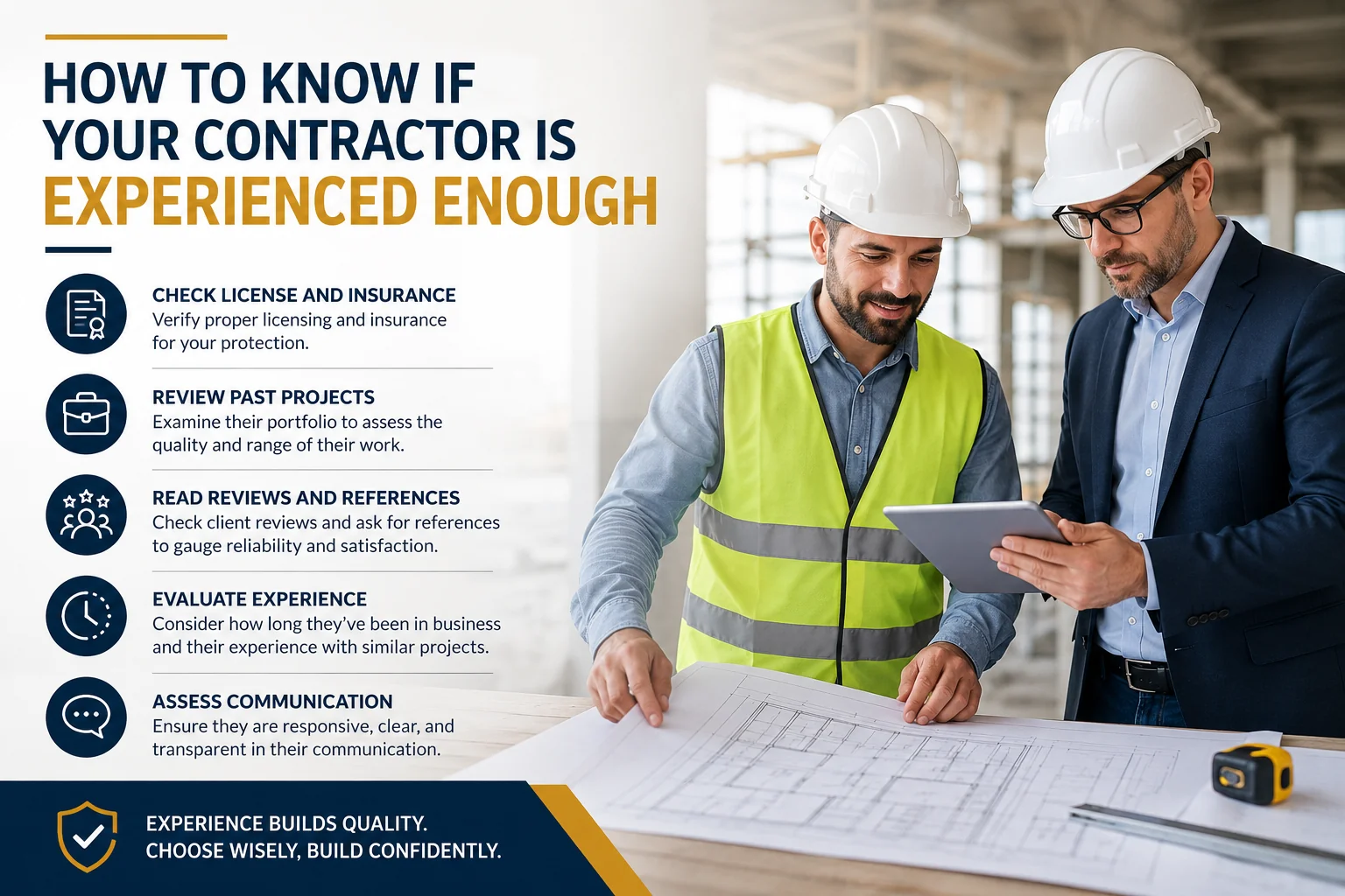 How to Know If Your Contractor is Experienced Enough?