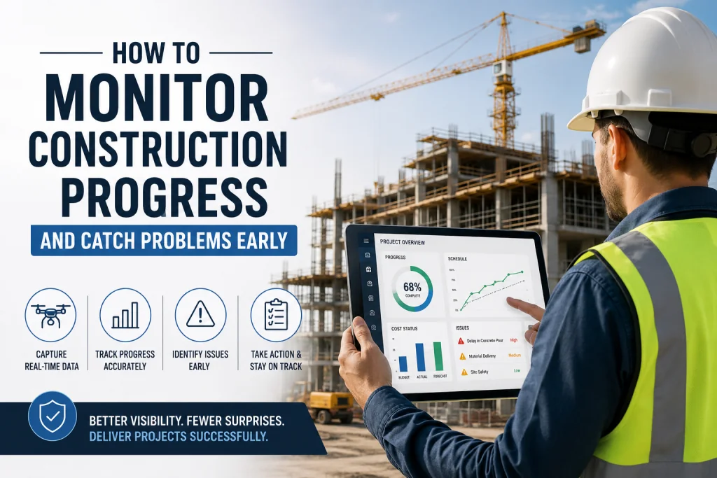 How to Monitor Construction Progress and Catch Problems Early?