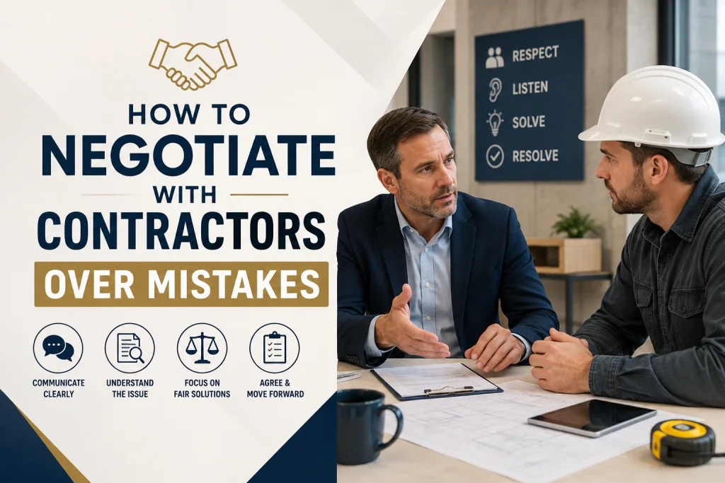 How to Negotiate with Contractors Over Mistakes?