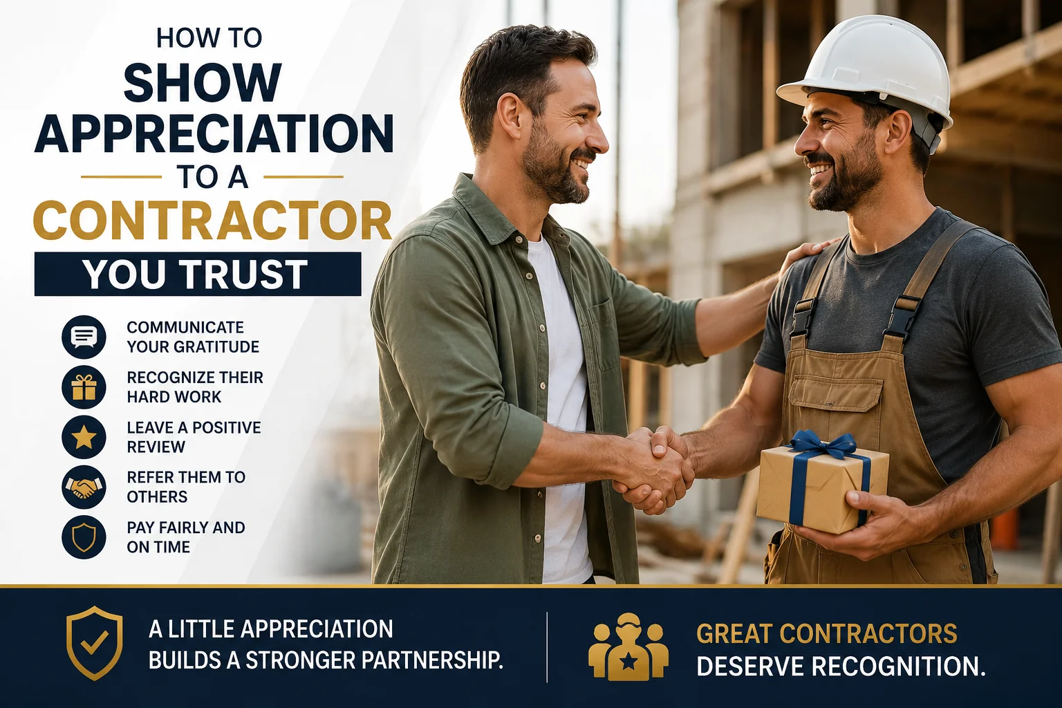 How to Show Appreciation to a Contractor You Trust?