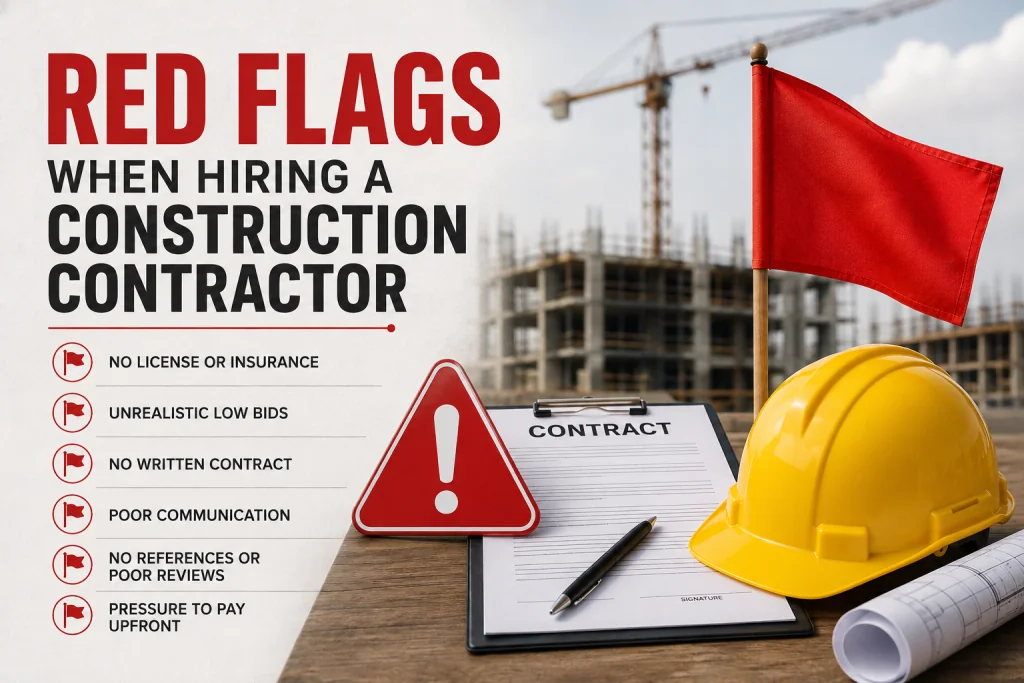 Red Flags When Hiring a Construction Contractor?