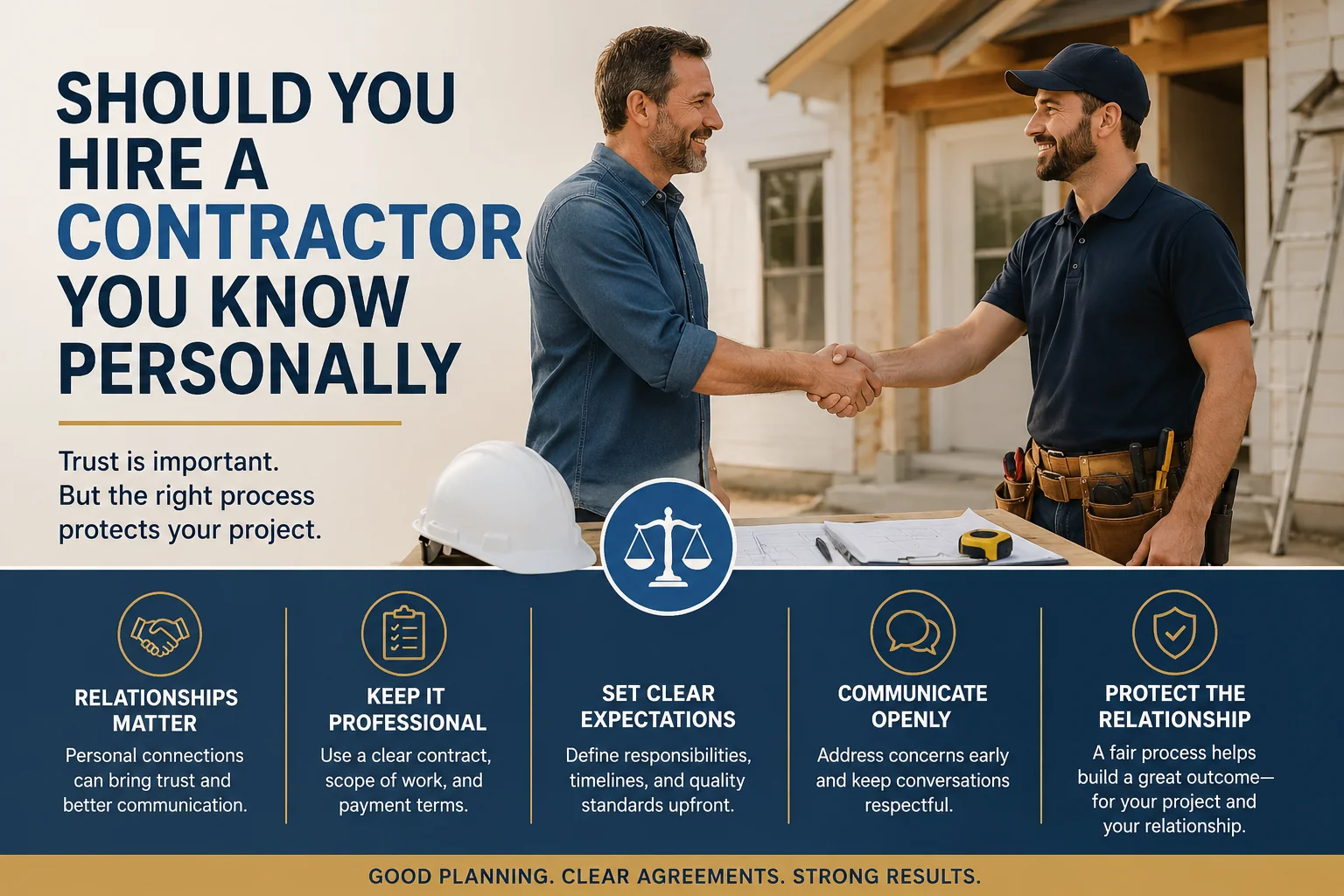 Should You Hire a Contractor You Know Personally?