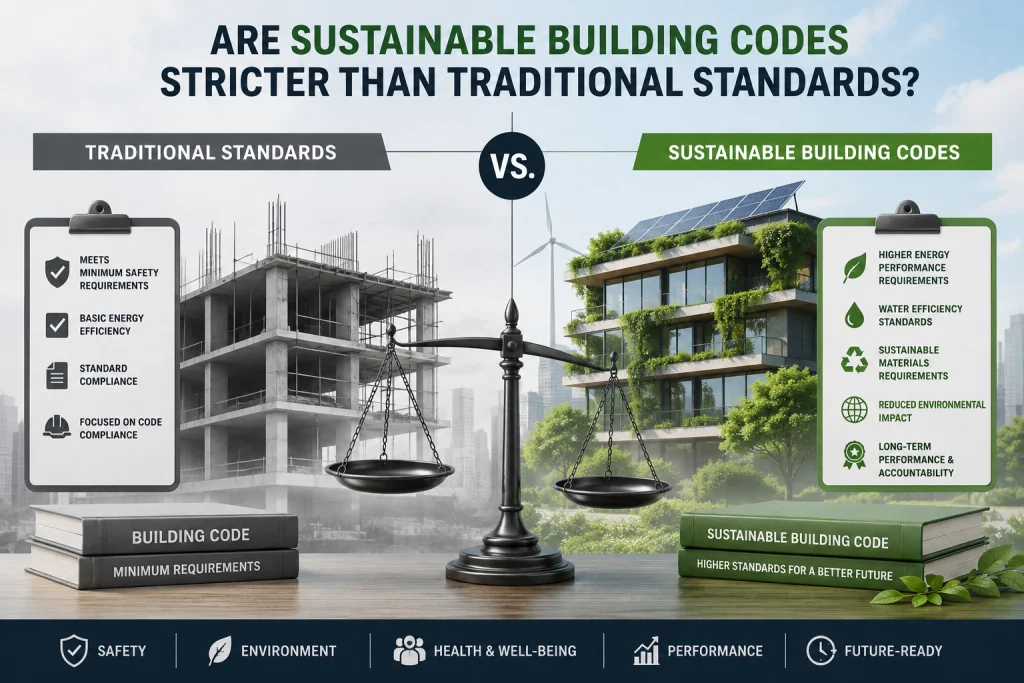 Are Sustainable Building Codes Stricter Than Traditional Standards?