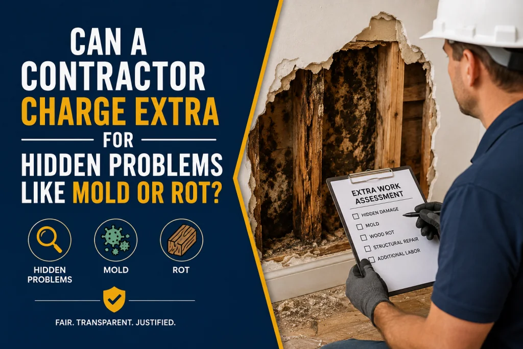 Can a Contractor Charge Extra for Hidden Problems Like Mold or Rot?