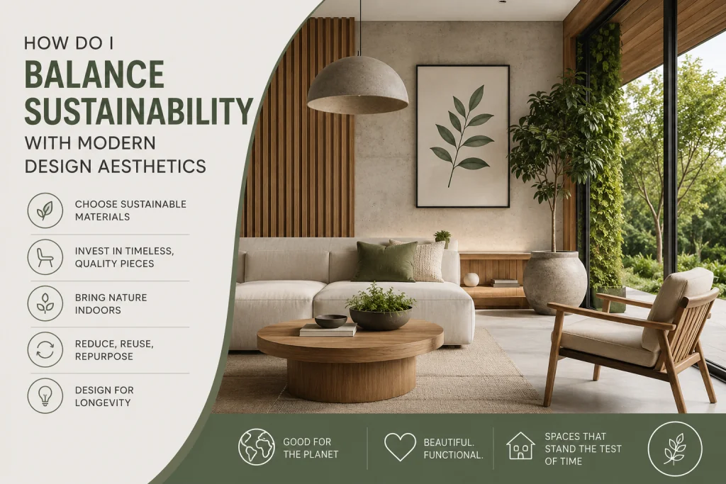How Do I Balance Sustainability With Modern Design Aesthetics?