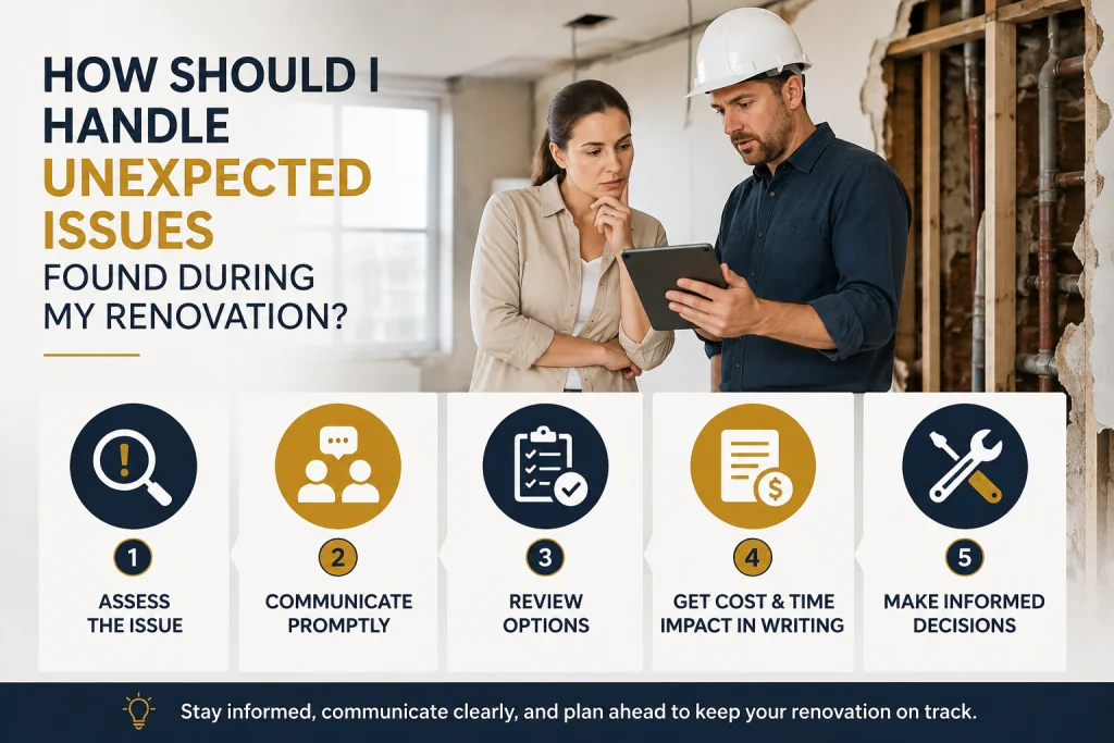 How Should I Handle Unexpected Issues Found During My Renovation?