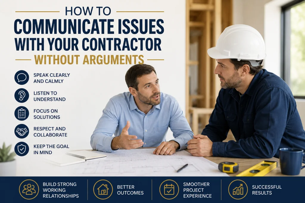 How to Communicate Issues With Your Contractor Without Arguments?