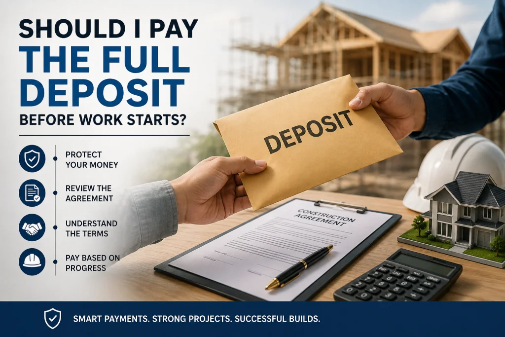 Should I Pay the Full Deposit Before Work Starts?