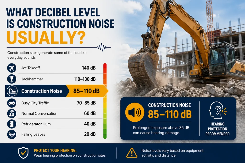 What Decibel Level Is Construction Noise Usually?