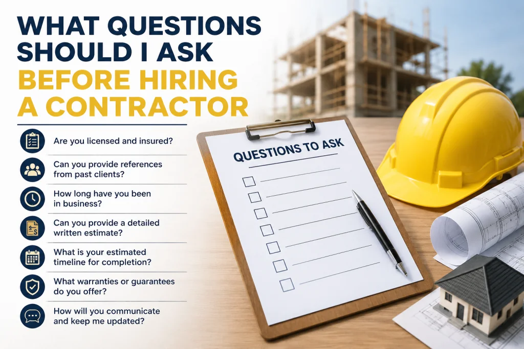 What Questions Should I Ask Before Hiring a Contractor?