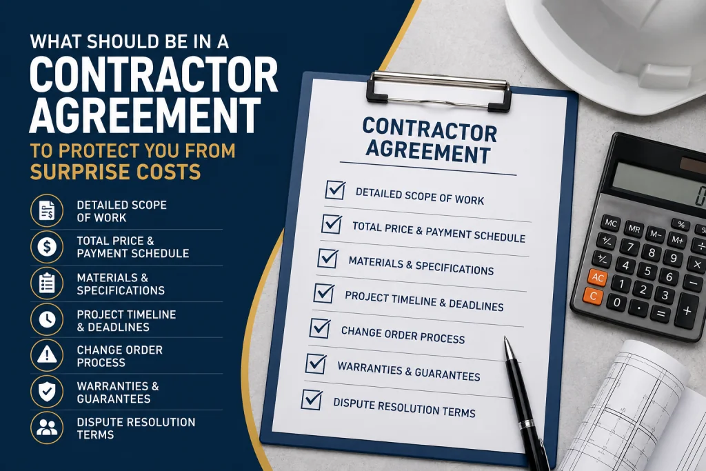 What Should Be in a Contractor Agreement to Protect You From Surprise Costs?