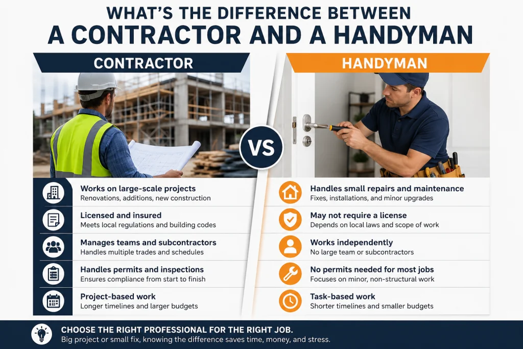 What's the Difference Between a Contractor and a Handyman?