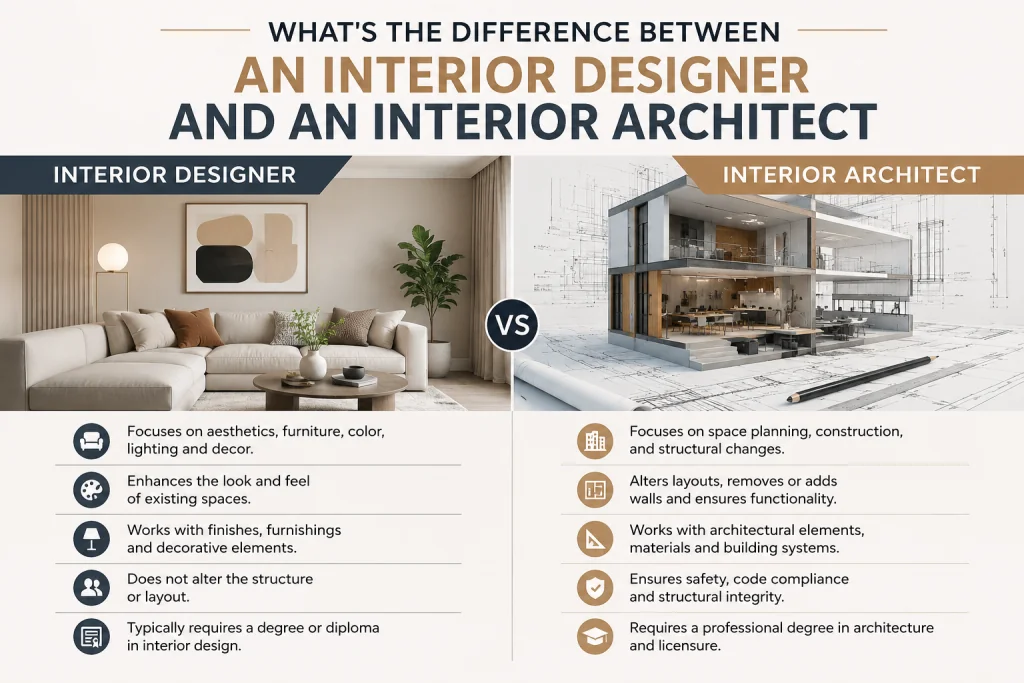 What's the Difference Between an Interior Designer and an Interior Architect