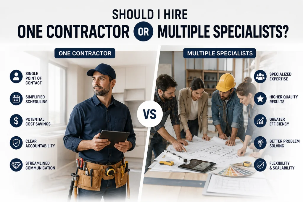 Should I Hire One Contractor or Multiple Specialists?